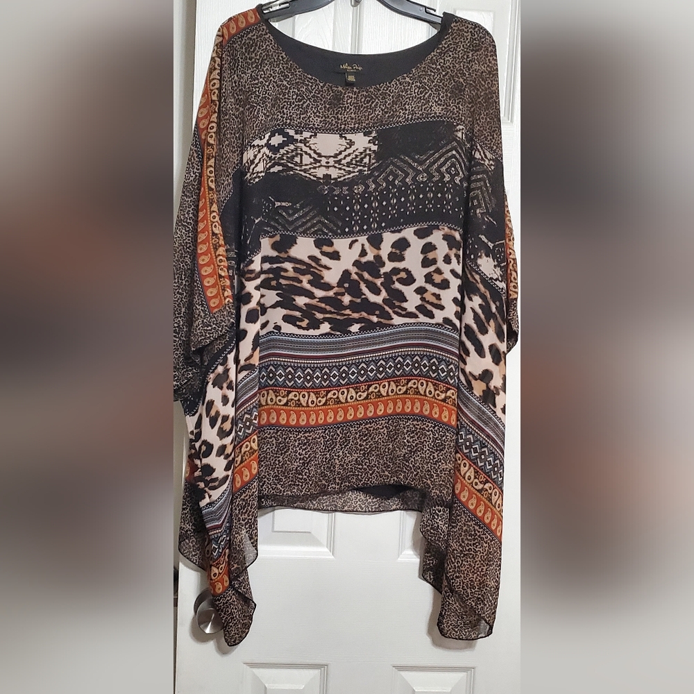 Melissa Paige lined silky tunic